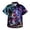 Multicolour, variant on Cool Neon Music Cat Print Boys Summer Casual Button Down Short Sleeve Lightweight Open Front Shirt For Kids