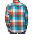 thumbnail image 2 of The American Outdoorsman Men's Long Sleeve Button Down Heavyweight Flannel Shirt (Blue/Orange, Large), 2 of 6