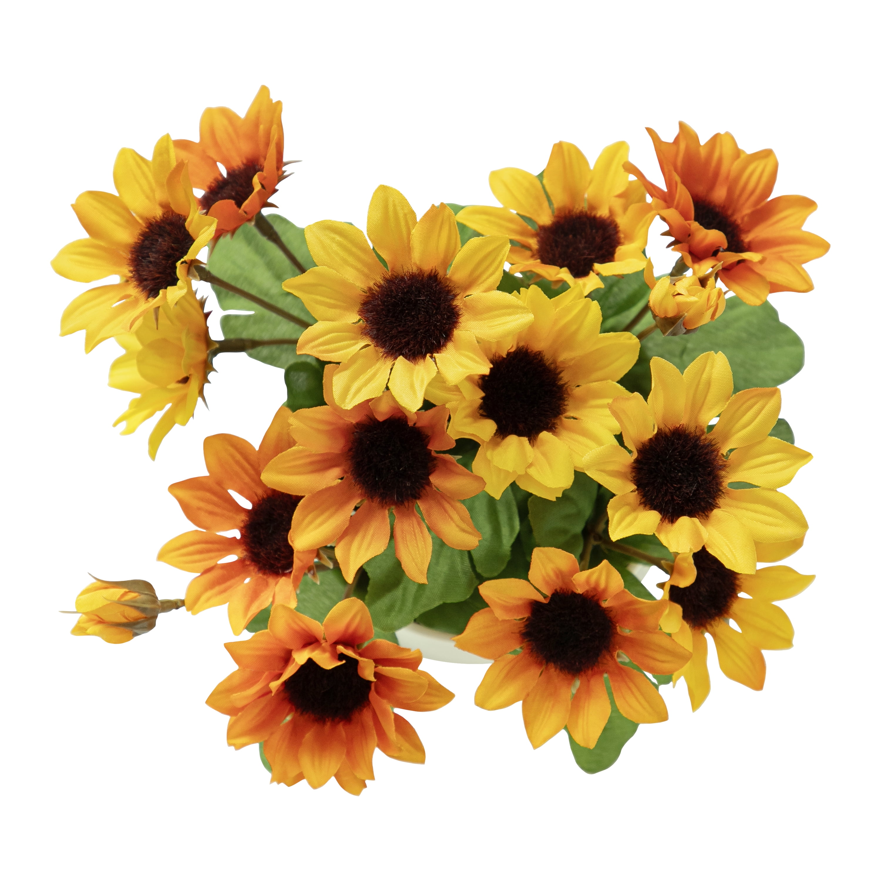 Mainstays 7.5" Artificial Sunflower Plant in Cream Pot