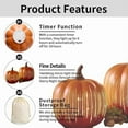 thumbnail image 4 of Set of 2 Illuminated Starry Night Glass Pumpkins, Twinkle Light Pumpkins, Fall Halloween Timer Lighted Sparkling Pumpkin Decorations Lamp With Storage Bag for Home Bedroom Bathroom Hallway(Black,M+L), 4 of 9