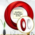 thumbnail image 3 of Designart "Vortex of Red Perpetual Pulse I" Abstract Spirals Red Large Round Mirror - Round Office Mirror Wall Decor - Modern Round Printed Mirror - 29" x 29", 3 of 6
