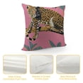thumbnail image 4 of Orinice Decorative Throw Pillow Cushion Covers for Couch Pattern Different Cheetah Wild Striped Leopards Animal On Chic Animals Wildlife with Pink Textures Linen Sofa Pillows Case, 4 of 5