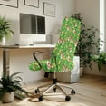 thumbnail image 3 of SCRAWLGOD St. Patrick's Day All-in-One Office Chair Covers Breathable Dustproof Computer Desk Chair Seat Covers Removable Rotating Chair Cover, Corgi Four Leaf Clover Beer Golden Coin Green, L, 3 of 7