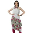 thumbnail image 2 of Moomaya Robe Kurti Sans Manches à une Épaule Imprimée pour Femmes Vêtements de Fête Boho, 2 of 7