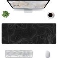 thumbnail image 2 of Topographic Contour Extended Big Mouse Pad Large,XL Gaming Mouse Pad Desk Pad,31.5x11.8inch Long Computer Keyboard Mouse Mat Mousepad with 3mm Non-Slip Base and Stitched Edge for Home Office Work, 2 of 6