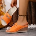 thumbnail image 6 of ATENAR Women Sandals Solid Color Outdoor Sandals for Women Comfortable Womens Shoes Brown 9.5, 6 of 9