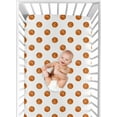 thumbnail image 5 of Sweet Jojo Designs Watercolor Sports Theme Orange and White Fitted Crib Sheet, 5 of 6
