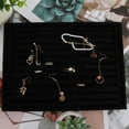 thumbnail image 5 of fenteer Rings Display Tray Ear Studs Organizer for Rings Studs Earrings Bedroom Home Black, 5 of 8