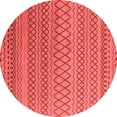 thumbnail image 1 of Ahgly Company Indoor Round Oriental Red Industrial Area Rugs, 7' Round, 1 of 4