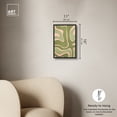 thumbnail image 5 of Magdalena Green Modern Abstract Geometric Canvas Wall Art by Art Remedy, Black Floater Frame, 10"x15", 5 of 7