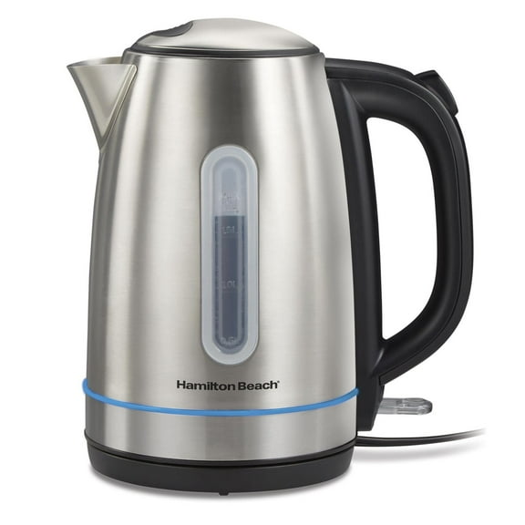 Bouilloire électrique 1.7 litre en inox avec anneau lumineux DEL Hamilton Beach 41037C