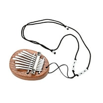 FRCOLOR  8 -Key Miniature Thumb Kalimba Theremin Musical Instrument Hand Tambourine Bell Child Brown