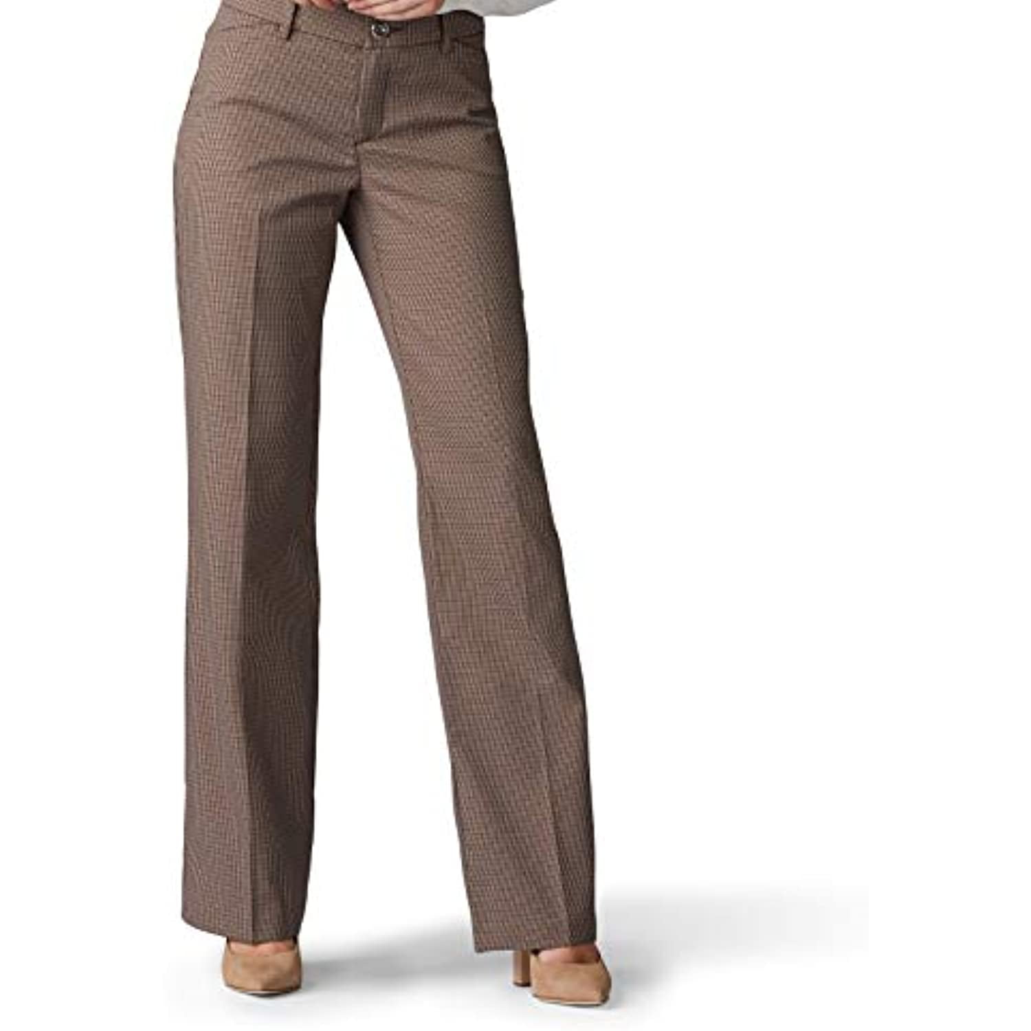 Lee Women's Flex Motion Regular Fit Trouser Pant, deep Breen Austin Check,  10 Short - Walmart.com