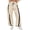Apricot, variant on Women's Baggy Wide Leg Pants Casual Drawstring Elastic Waisted Contrast Color Workout Y2K Track Pants