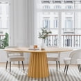 thumbnail image 3 of MAYEERTY 67x33.5x30 Modern Oval Dining Table for 6, Mid-Century Kitchen Table for Dining Room Kitchen, Natural Wood, 3 of 10