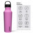 thumbnail image 4 of Botella de agua Corkcicle Sport Canteen con aislamiento de 590 ml, color fucsia, 4 of 9