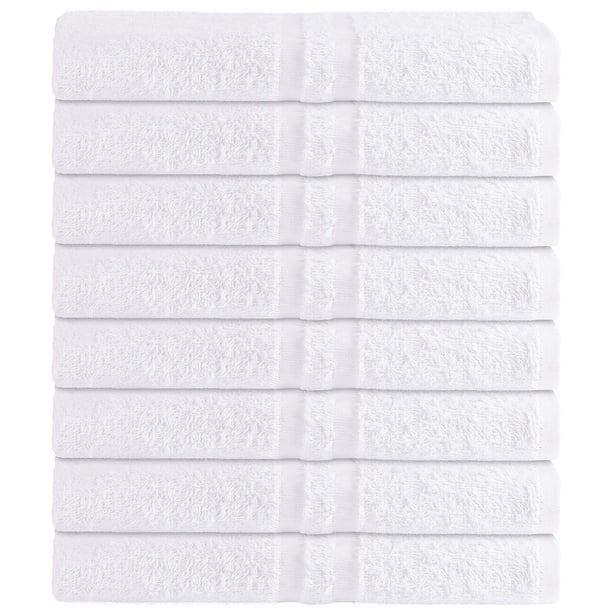 Toalla de baño GREEN LIFESTYLE Luxury White 24 x 50 cm, paquete de 8