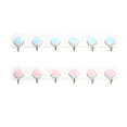thumbnail image 1 of 2pcs Wall Mounted Hook Rack 6 Hooks Rack Self-Adhesive Coat Hanger Reversible Row Hook Storage Rack for Office Kitchen Random Color, 1 of 7