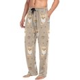 thumbnail image 3 of Top-kevin Multi- Beige Chihuahuas Pajama Pants for Men PJs Bottoms Sleepwear Lounge Pants with Pockets, 3 of 13