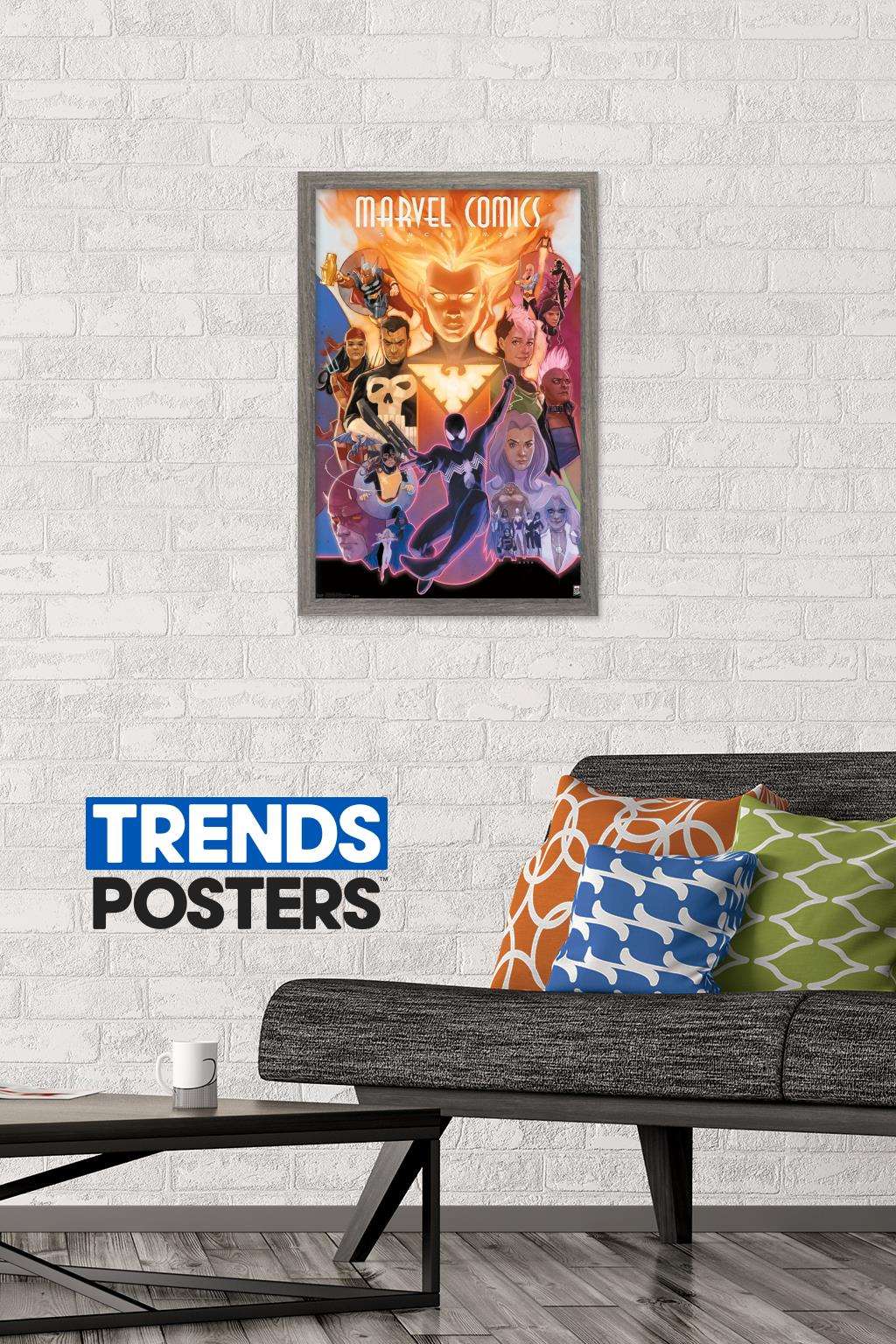 Marvel Comics - Marvel 80th Anniversary - Celebration Wall Poster, 14.725" x 22.375", Framed