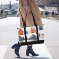 thumbnail image 4 of FORMRS Canvas Laptop Tote Bag for Women with 15.6" Computer Compartments Shoulder Handbag, Blue Snow Houses, 4 of 7