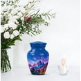 thumbnail image 7 of Mountain Small Keepsake Cremation Urn For Ashes Adult - 3 Inch Burial Urn For Women & Men - Blue Mini Urns For Human Ashes For Male And Female - Decorative Funeral Urns For Mom And Dad, 7 of 7