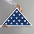 thumbnail image 4 of Americanflat 5x9.5 Picture Frame Large Flag Display Case Fits Folded Burial Flags Silhouette Box Wall - White, 4 of 7