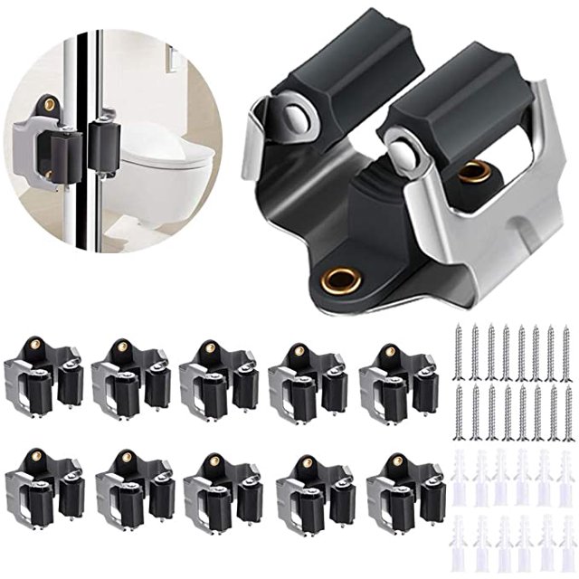 Wall Mounted Broom Holder,10 Pieces Wall Mounted Broom Holder for Laundry Garden,Garage Organization