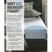 Slumber Solutions 2 Gel Memory Foam Flat Topper, Twin
