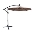 thumbnail image 6 of 10 ft Outdoor Patio Umbrella with Solar Lights & Cross Base,Adjustable Tilt Offset Cantilever Umbrella for Garden Deck Backyard Swimming Pool, 6 of 10