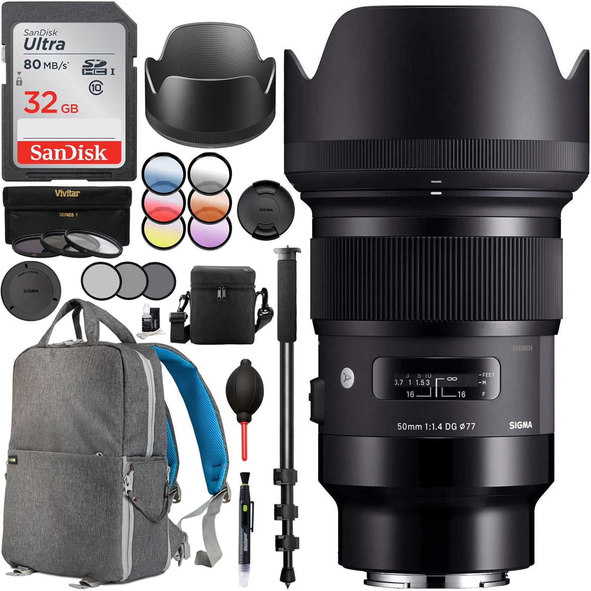 Sigma 50mm F1 4 Dg Hsm Art Lens For Sony E Mount Digital Full Frame And Aps C Cameras With 77mm Multicoated Uv Polarizer Fld Filter Kit Photography Backpack Bundle Walmart Com Sigma 50mm F1 4 Dg Hsm Art Lens For Sony E Mount Digital Full Frame And Aps C Cameras With 77mm Multicoated Uv Polarizer Fld Filter Kit Photography Backpack Bundle Walmart Com