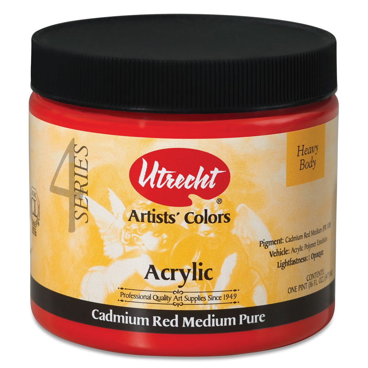 Utrecht Artists' Acrylic Paint - Cadmium Red Medium, Pint