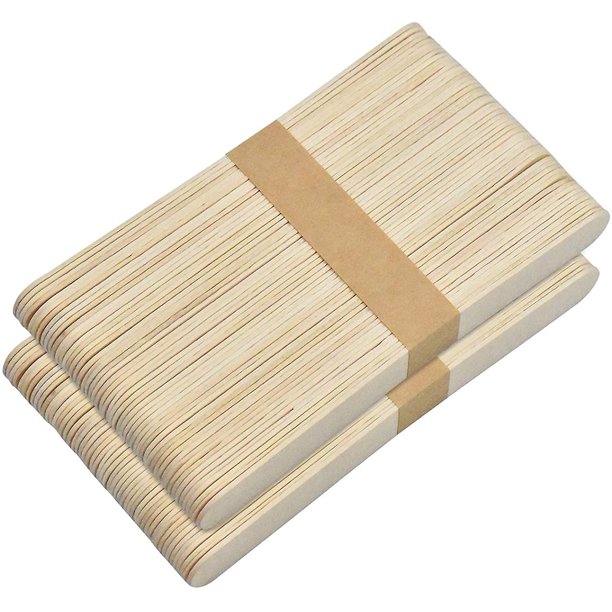 100 piezas de palos de madera, palo de madera para pasatiempos creativos infantiles, natural