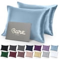 thumbnail image 1 of Bare Home Satin Pillowcase Set - Luxury Pillowcases - Soft and Smooth - Breathable - Envelope Closure - Queen, Light Blue, 1 of 8