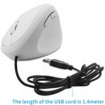 thumbnail image 5 of Dpisuuk Vertical Mouse, Ergonomic USB Wired Mouse Adjustable DPI Optical Computer Mouse for Laptop PC Computer Desktop, White, 5 of 8