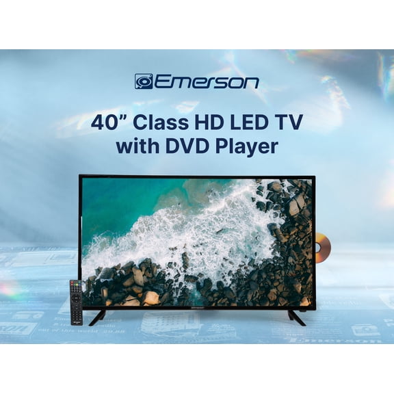 Emerson ETD-4050 40 inch Class HD LED Television with DVD Player, Black