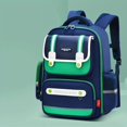 thumbnail image 5 of 1pc Simple Contrast Color Schoolbag, Waterproof Lightweight Backapck, New Spine Protection Boys And Girls Backpack With Large Capacity, Primary School Students Backpack, 5 of 5