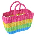 thumbnail image 1 of Minkissy Panier de Rangement Tissé Mignon Panier Tissé en Plastique pour Usage Intérieur 1Pcs, 1 of 5