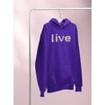 thumbnail image 3 of Live Life Daisy Lettering Hoodie Women -Image by Shutterstock, Female 4X-Large, 3 of 4