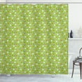 thumbnail image 1 of Cattle Shower Curtain, Green Background with Cartoon Cattle Animals as Sheep Pig Chicken Rooster and Cow, Fabric Bathroom Set with Hooks, 69W X 84L Inches Extra Long, Multicolor, by Ambesonne, 1 of 3