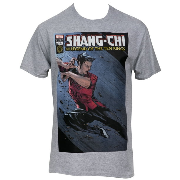 Marvel Shang-Chi and The the Ten Rings Comic Cover T-Shirt-4XLarge -
