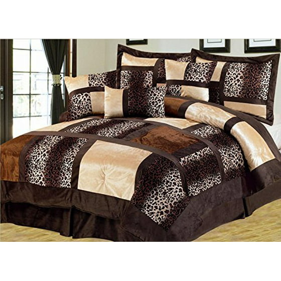 Empire Home Safari 7-Piece Brown Queen Size Comforter set ON SALE! - www.speedy25.com