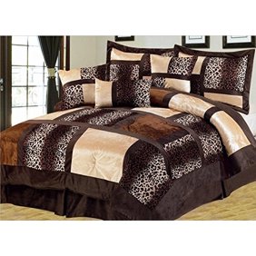 Empire Home Safari 7 Piece Brown Queen Size Comforter Set On Sale