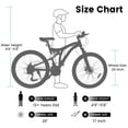 thumbnail image 5 of 26 Inch Mountain Bike, 21-Speed Full Suspension Steel Frame Bicycle, Alloy Rims & Dual Disc Brakes, for Men & Women, All-Terrain Adult Bike, 5 of 10