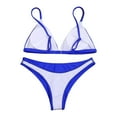 thumbnail image 6 of HGYCPP Women Sexy 2pcs Bikini Set V-Neck Push Up Swimsuit Neon Solid Color Bathing Suit, 6 of 19