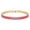 Cerise, variant on Cubic Zirconia Rectangle Sea Link Chain Polished Tennis Bracelet Gold Pink T128
