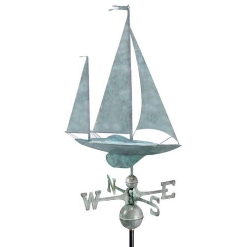Good Directions Yawl Blue Verde Copper Weathervane by by Overstock