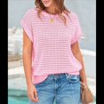 thumbnail image 4 of Top de Crochet con Cuello Redondo y Corta para Mujer, Rosa, Talla M, 4 of 8
