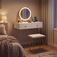 thumbnail image 3 of Patiojoy Vanity Desk Set Makeup Vanity Table with Removable Mirror Dressing Styling Table White, 3 of 9