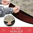 thumbnail image 4 of Covers For The Home Deluxe Elastic Edged Flannel Backed Vinyl Fitted Table Cover - Fern Pattern - Small Round Oblong Oval - Fits Tables up to 44" Diameter, 4 of 4